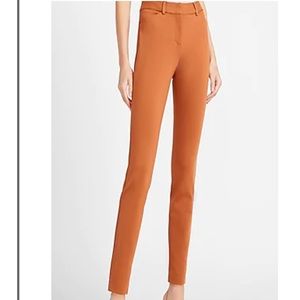 Express Mid Rise Knit Skinny Pant - Burnt Orange